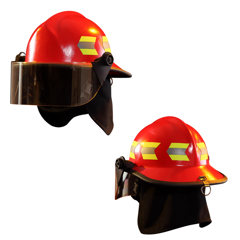 [21182] Fire Helmet with Face Shield 4'', Red image