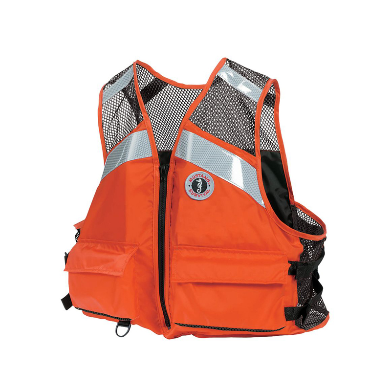 [21406] Mustang Work Vest, "Industrial Mesh" W/ Reflective Tape USCG Type III, Large/Xlarge image