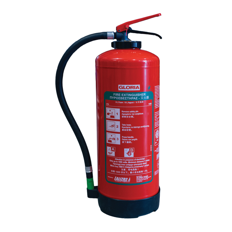 [70417] LALIZAS Fire Extinguisher PFAS Free Foam,9L,Cartridge Operated,w/wall bracket, SOLAS/MED(EN,GR,CN) image