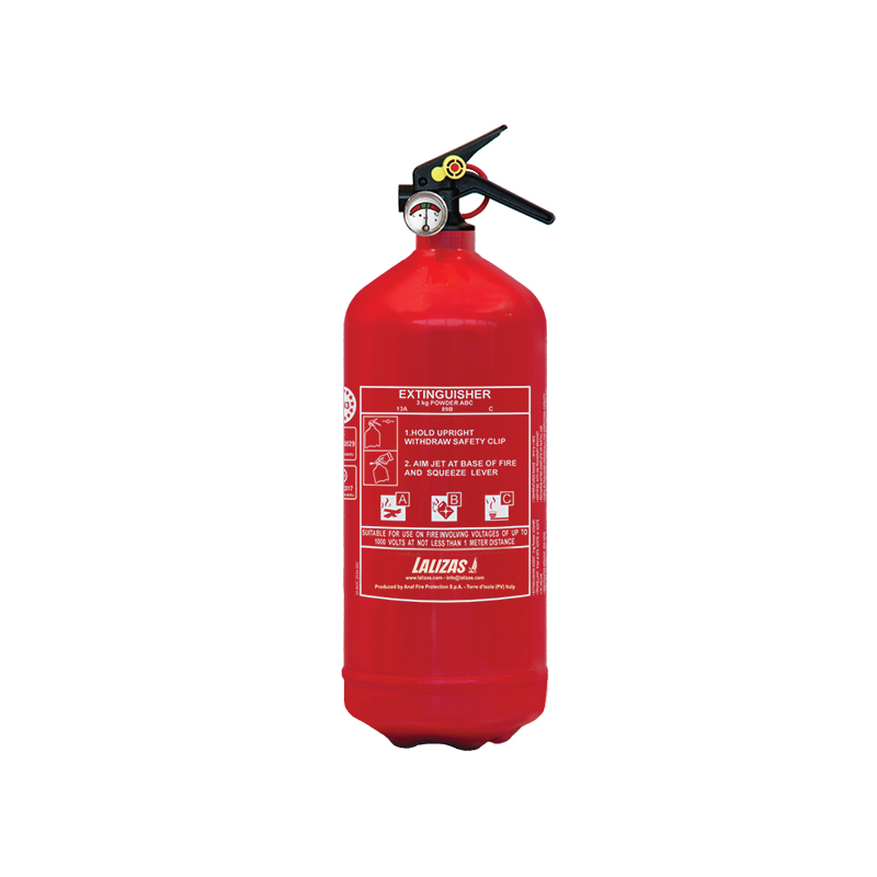 [704452] LALIZAS Fire Extinguisher Dry Powder 3kg, Stored Pressure w/bracket, MED (EN,ES,HR) image