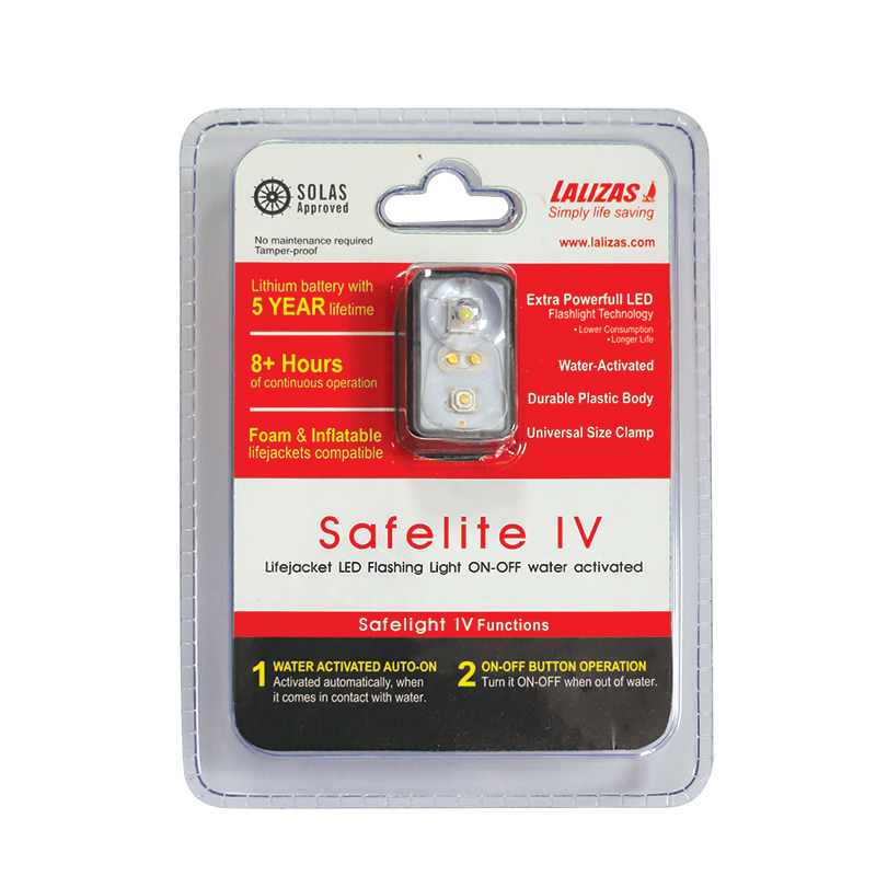 [723491] LALIZAS Lifejacket LED flashing light "Safelite IV" ON-OFF water activated,USCG, SOLAS/MED (BLIS image