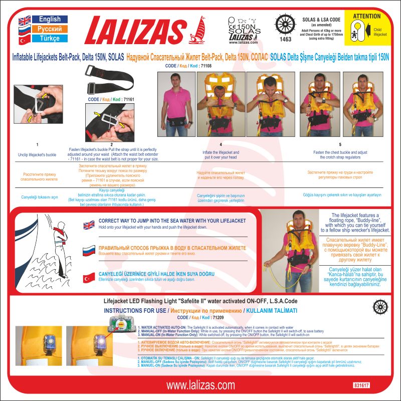 [830055] Donning Instructions 72215, 72214+72348/72349, UK-ES-IT, Dd (12'' x 12'') (30 x 30 cm) image