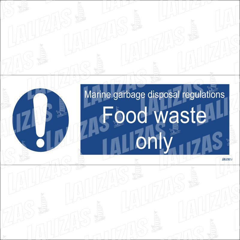 [845691] Food Waste Only, De (10X30cm) image