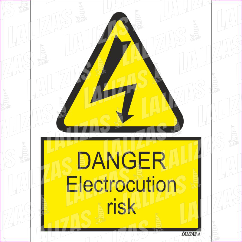 [849743] Danger Electrocution Risk, De (20X15cm) image