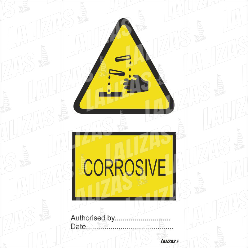 [842507] Tie Tag Corrosive, Bd (3'' x 6'') (7.5 x 15 cm) image