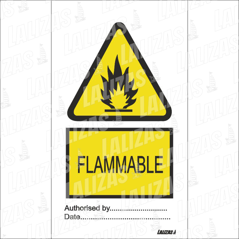 [842508] Tie Tag Flammable, Bd (3'' x 6'') (7.5 x 15 cm) image