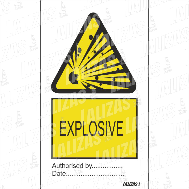 [842509] Tie Tag Explosive, Bd (3'' x 6'') (7.5 x 15 cm) image