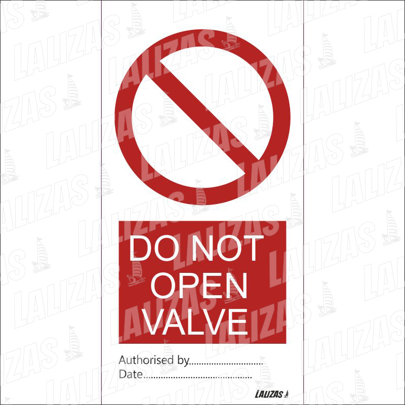 [842521] Do Not Open Valve, Bd (3'' x 6'') (7.5 x 15 cm) image