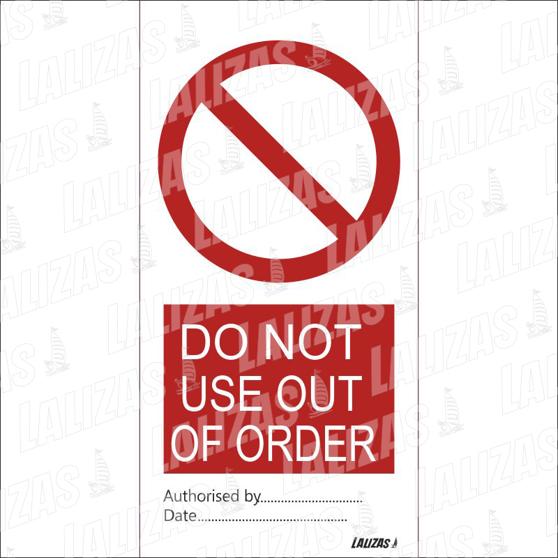 [842528] Do Not Use Out of Order, Bd (3'' x 6'') (7.5 x 15 cm) image