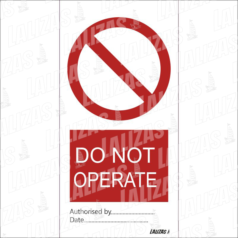 [842530] Tie Tag, Do Not Operate, Bd (3'' x 6'') (7.5 x 15 cm) image