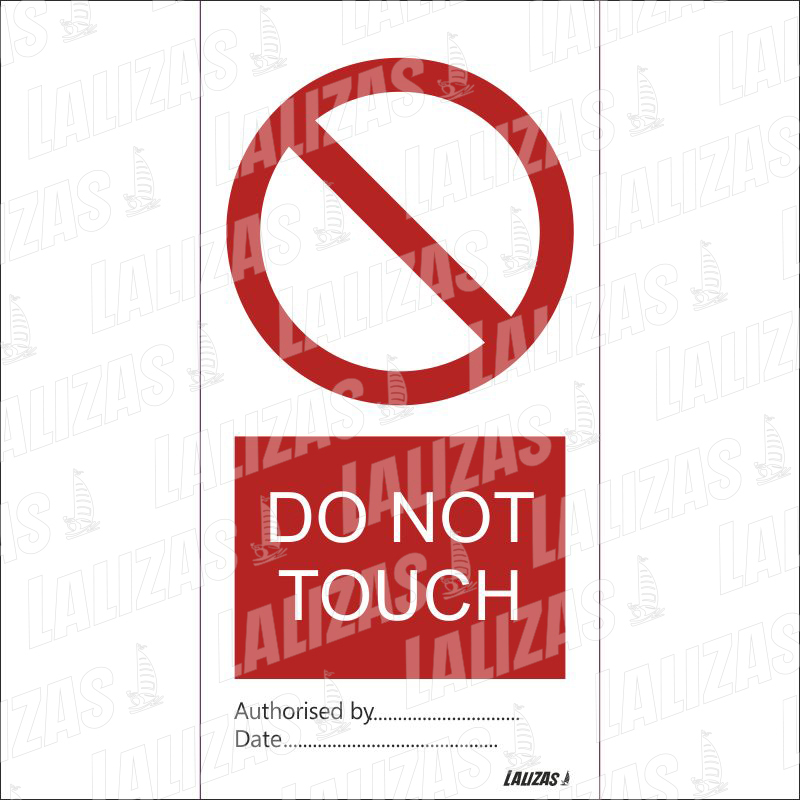 [842531] Tie Tag, Do Not Touch, Bd (3'' x 6'') (7.5 x 15 cm) image