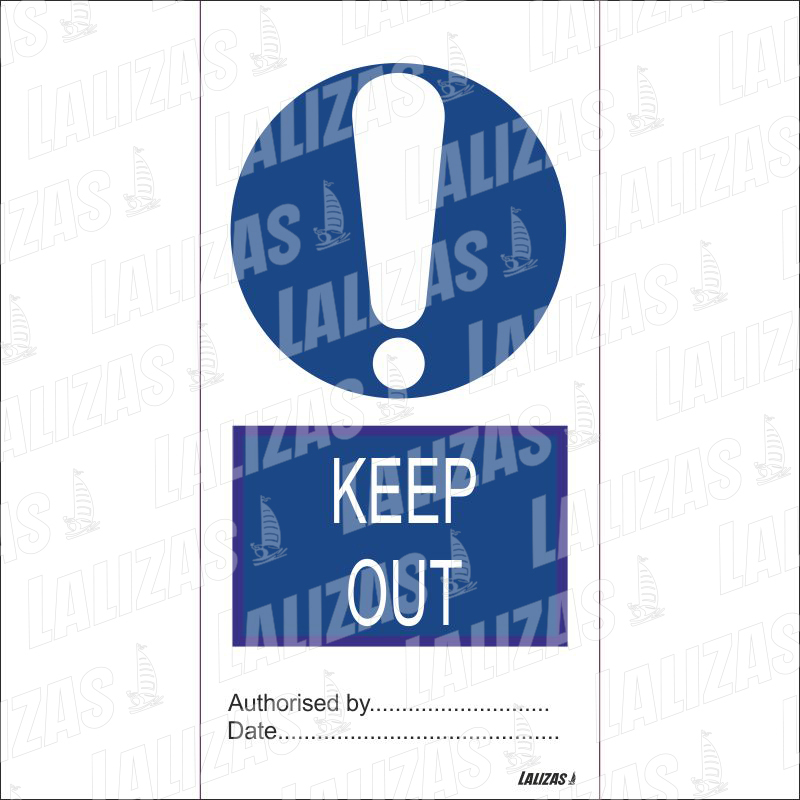 [842540] Tie Tag, Keep Out, Bd (3'' x 6'') (7.5 x 15 cm) image