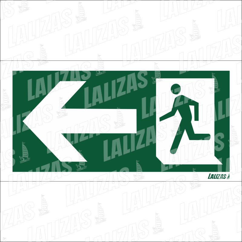 [862382] Exit Arrow Left, Bd: 3'' x 6'' (7.5 cm x 15 cm) image