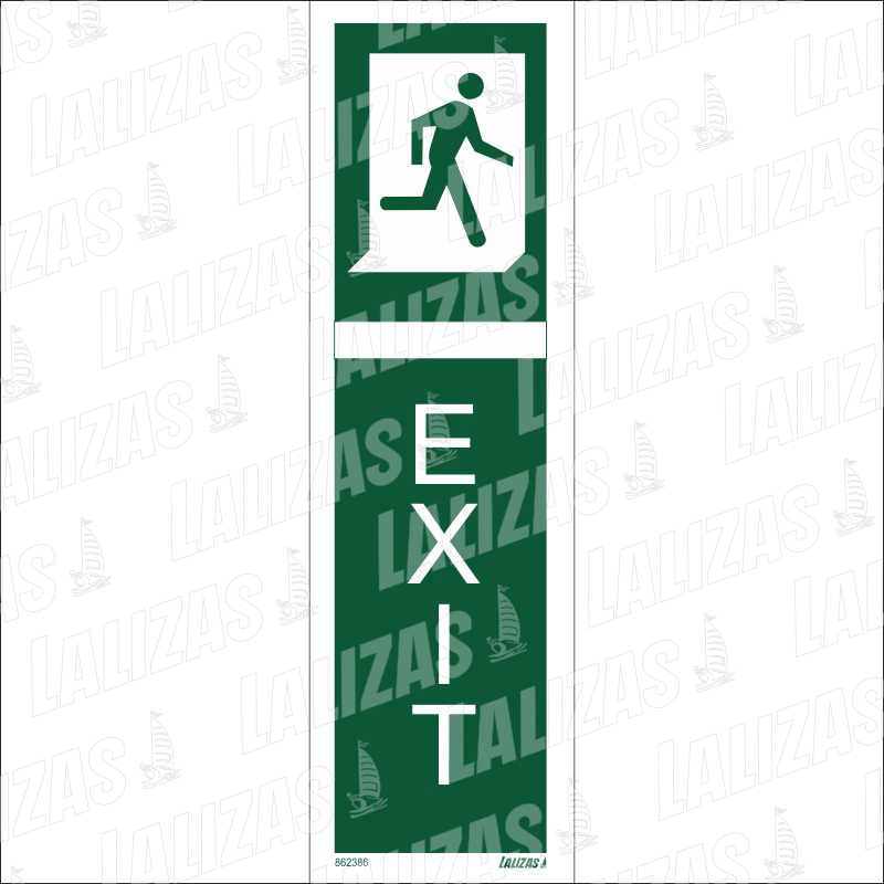 [862386] Exit Man Running Right, Bf: 3'' x 8'' (7.5 cm x 25 cm) image