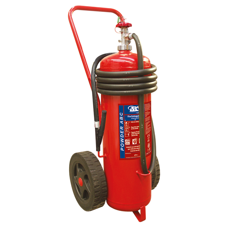 Fire Extinguisher Wheeled, Dry Powder, Stored Pressure, w/Hose & Nozzle, SOLAS/MED thumb image 1