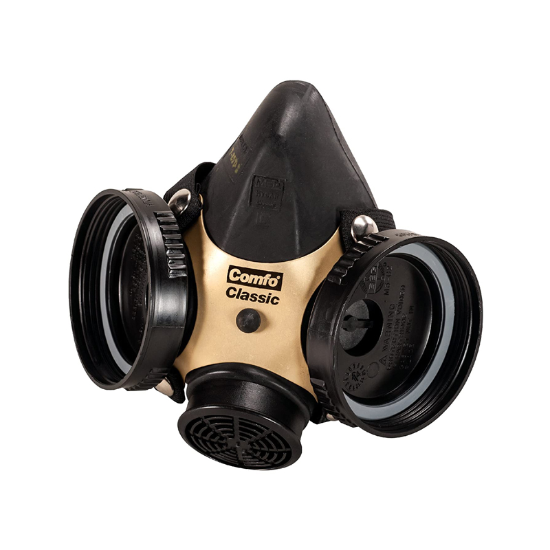 MSA Respirator Comfo Classic Facepiece, SoftFeel Silicone, Black image