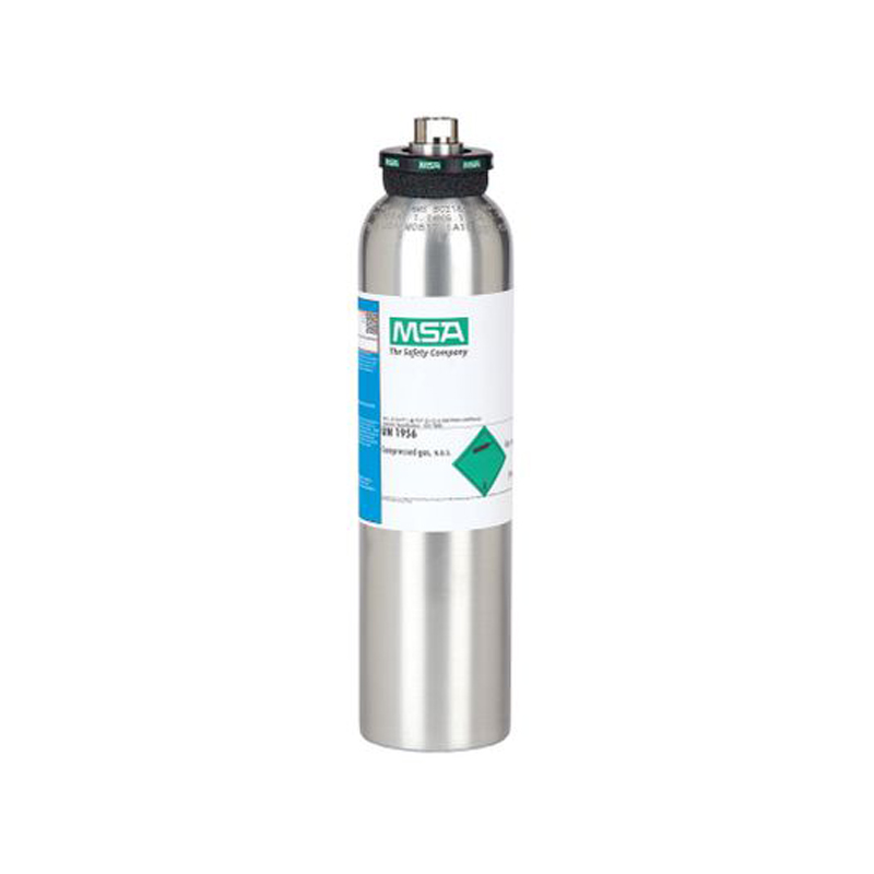 MSA Calibration Cylinder, Gas, 58 L, 2.5% CH4, 15% O2, 60 PPM CO, 20 PPM H2S image