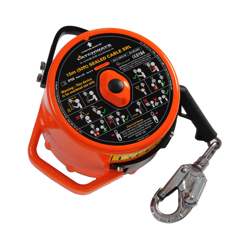 MSA Latchways 50 ft Stainless Steel Cable Sealed Self-Retracting Lifeline image