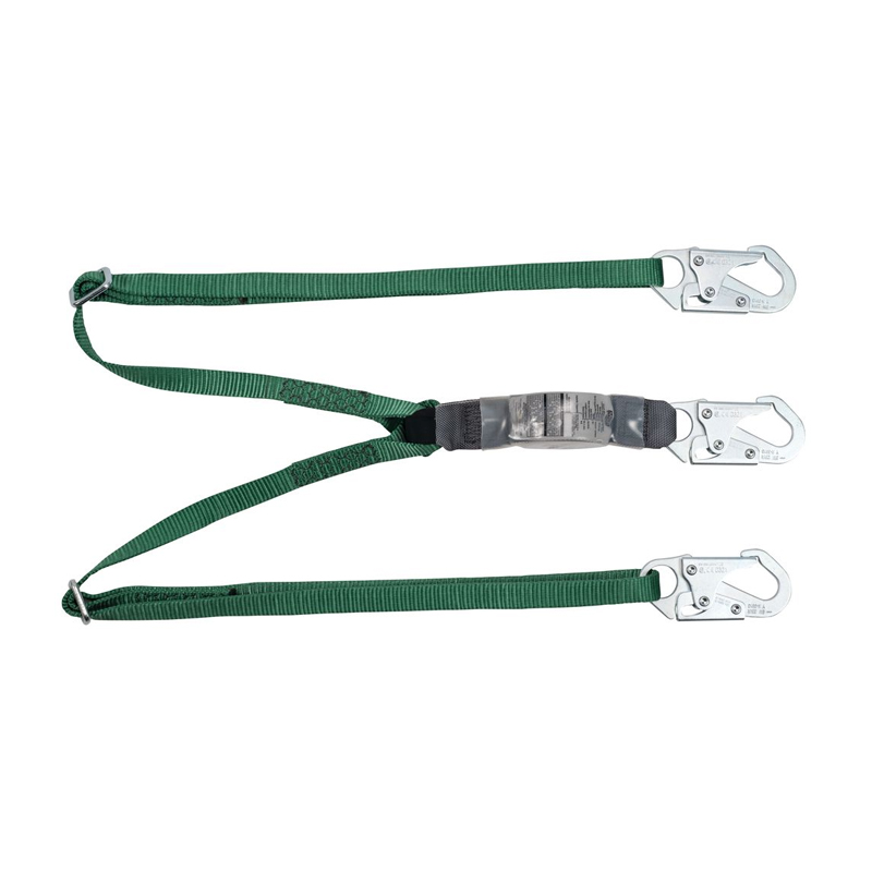 MSA V-Series Standard Shock Absorbing Lanyard, 6', 36C large snaphooks, ANSI Z359.13 image