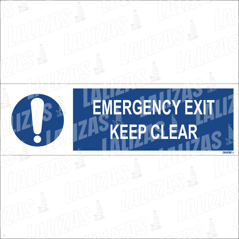 Emergency Exit Keep Clear (15x50) image