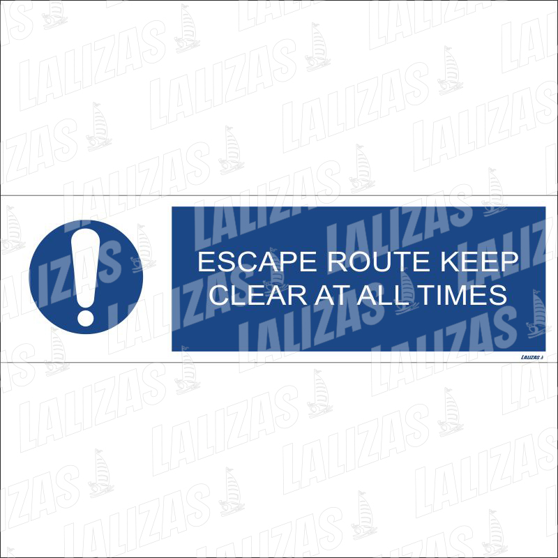Escape Route Keep Clear at All Times image