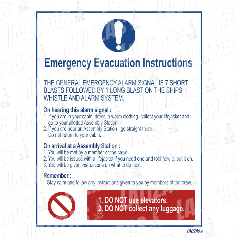 Emergency Evacuation Instructions image