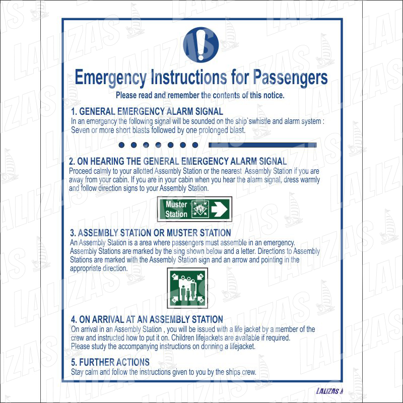 Emergency Instruction For Passenging image