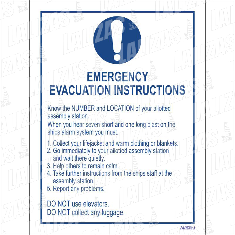 Emergency Evacuation Instructions image