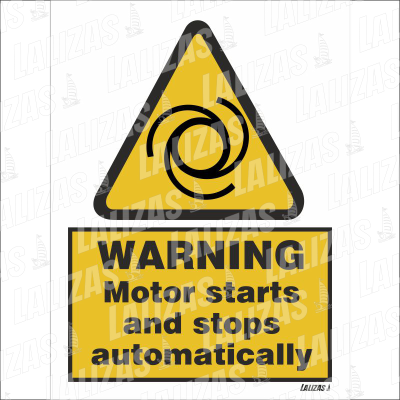 Warning - Motor Starts & Stops Automatically image