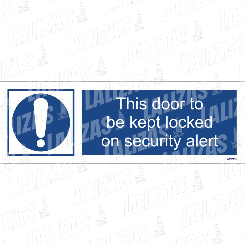 This Door To Be Kept Locked On Security Alert image