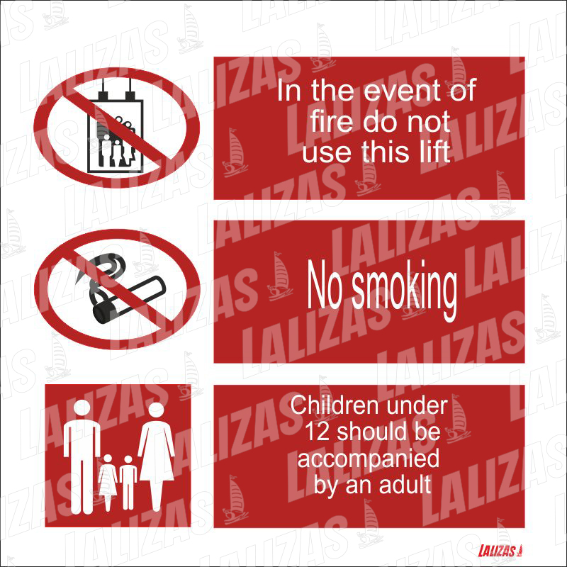 In The Event Of Fire / No Smoking / Children Under 12 image