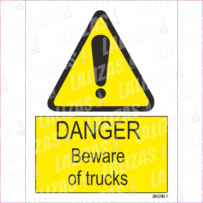 Danger Beware Of Trucks image