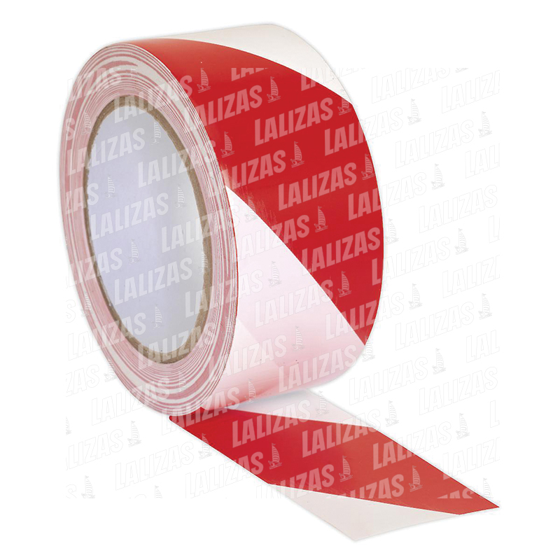 Reflective Hazard Warning Tape, Long Red-White image