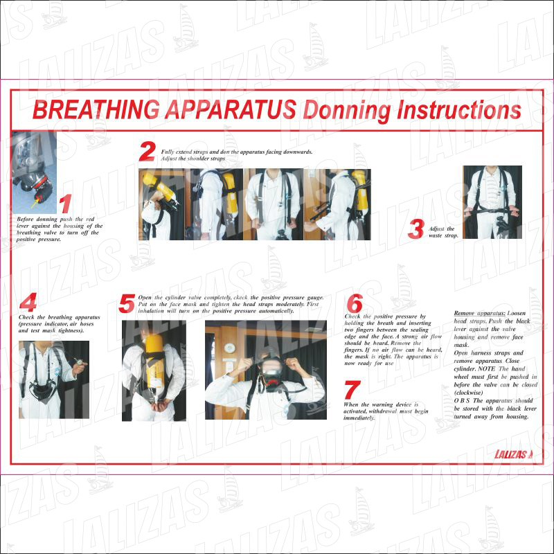 Donning Instructions for EEBD, Mh image