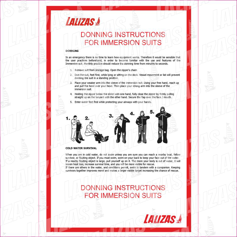 Donning Instructions for Immersions Suits, Mh image