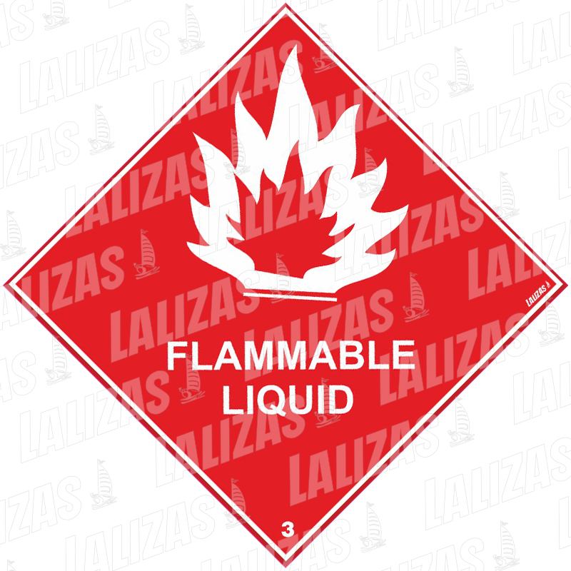 CL.3 Flammable Liquid, Hazard Warning Diamond #2296Ll image