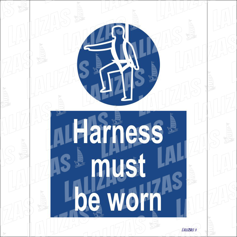 Harness Must Be Worn #5743Kj, Mandatory Sign image