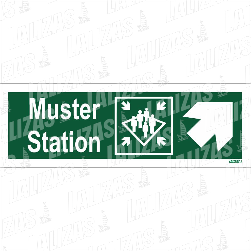 Muster Station/ Arrow 45Deg Up (R) image