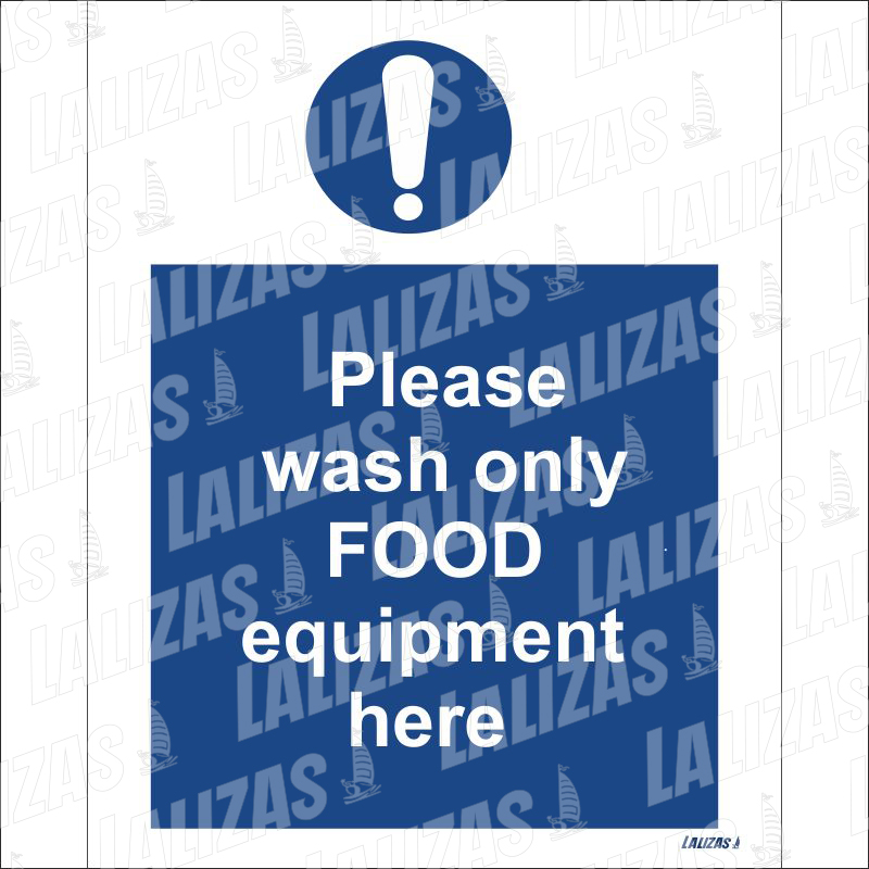 Please Wash Only Food Equipment, #5759Lk image