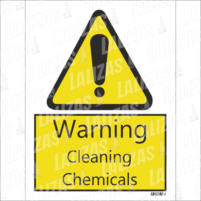 Warning Clean Chem, Sign Vinyl Self Adhesive #7664 image