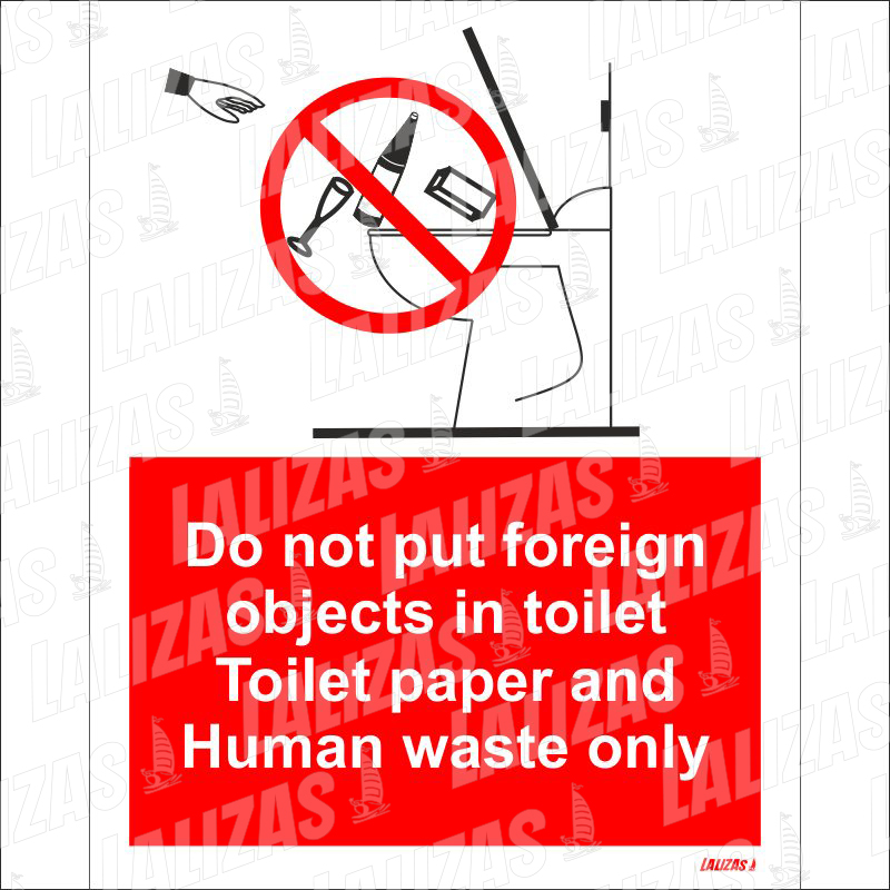 Do Not Put Foreign Objects in Toilet image