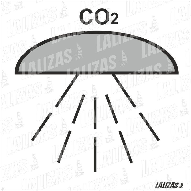 Space Protected By Co2 F/Exting,Fire Control Symbol ISO 17631 image