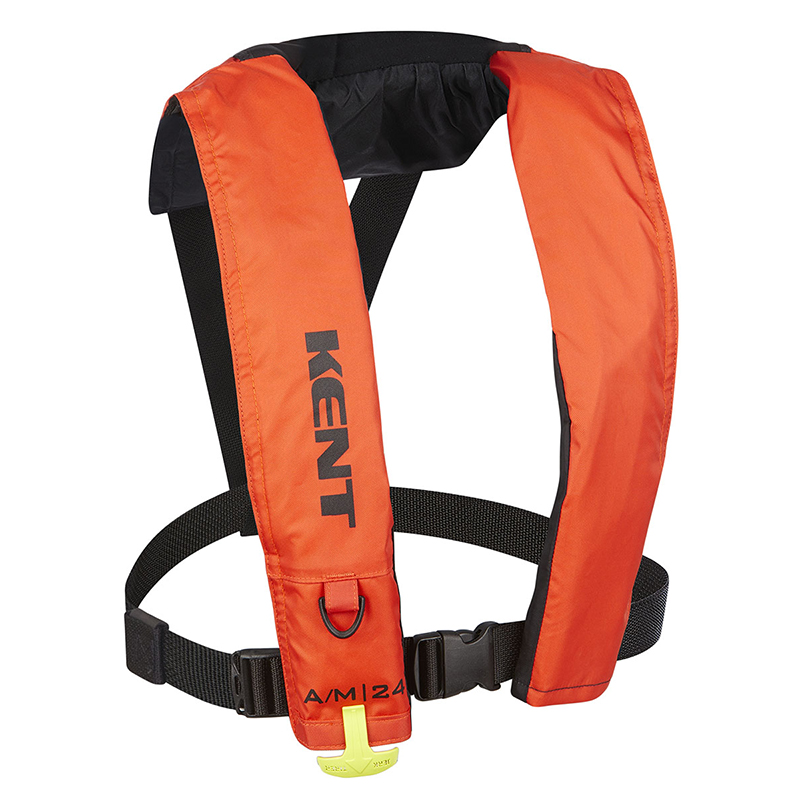 Kent Automatic/Manual Inflatable Life Jacket, USCG Type V/III PFD, A/M-24, Adult, Orange image