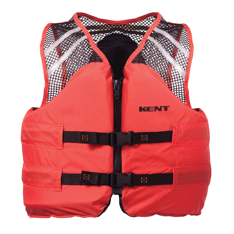 Kent Mesh Classic Commercial Vest, USCG Type III PFD, Orange image