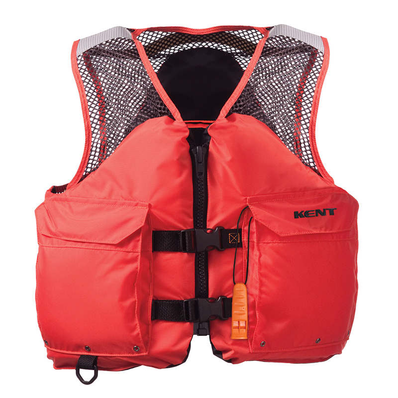 Kent Mesh Deluxe Commercial Vest, USCG Type III PFD, Orange image