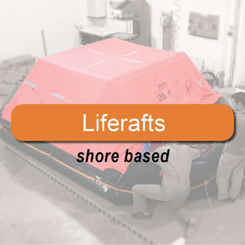 Liferafts - shore based image