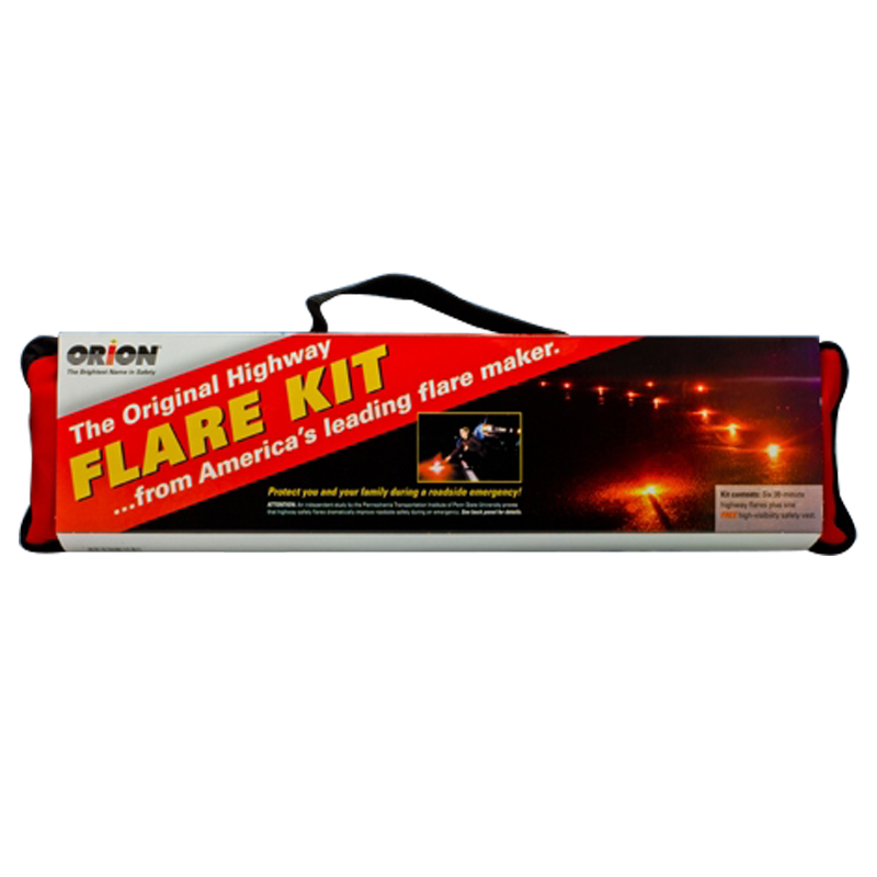 Orion 30 Minute 6-Pack of Road Flares w/ Safety Vest & Carrying Case image