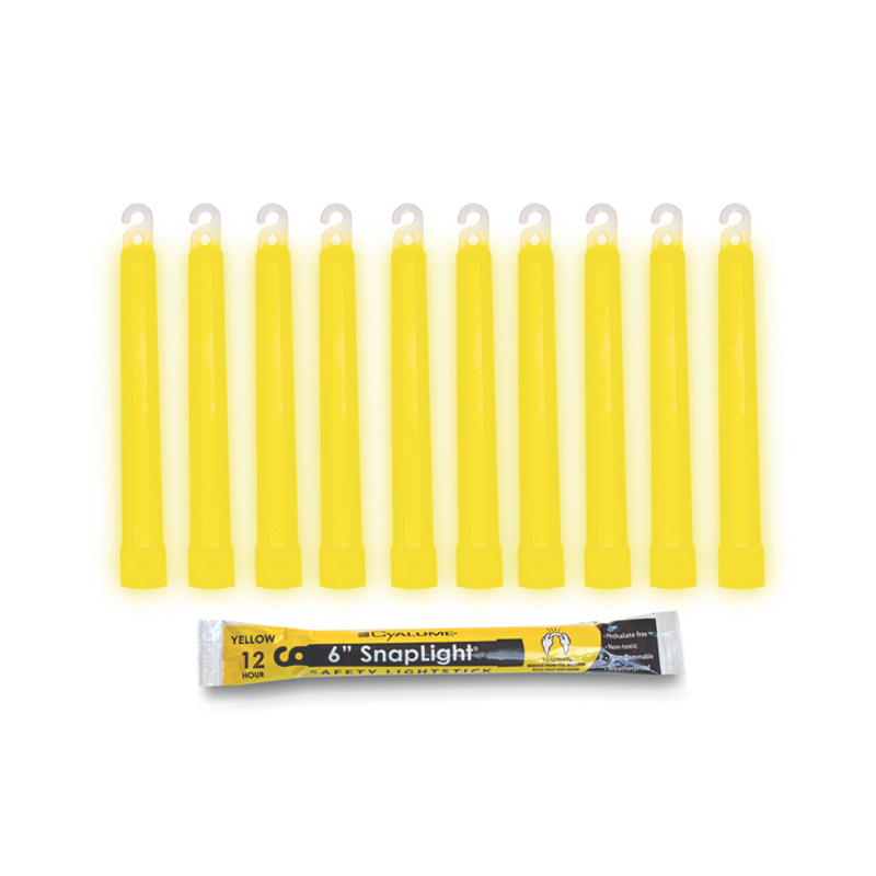 Cyalume Light Stick,12 Hours, Yellow 6’’ image