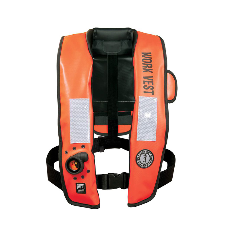 Mustang Infl. Work Vest Auto, 38lbs, USCG Type V image