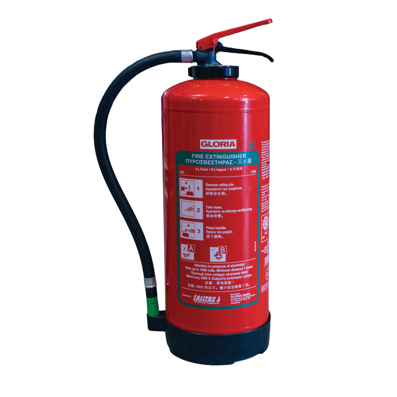 LALIZAS Fire Extinguisher PFAS Free Foam,Cartridge Operated,w/wall bracket, SOLAS/MED(EN,GR,CN) image #1
